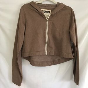 NWT Threads 4 Thought Hoodie Cropped Hi/Lo hem